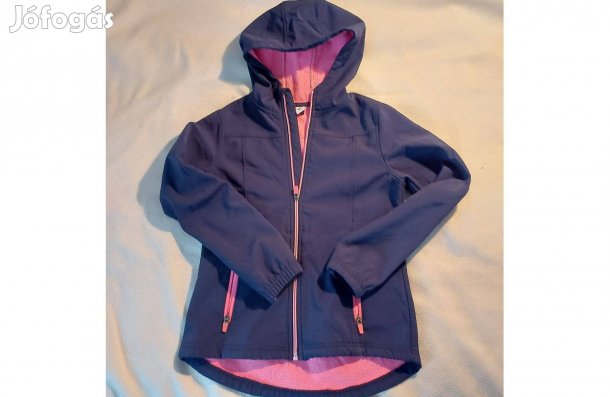 146-os méretű, sötétkék softshell dzseki kislánynak