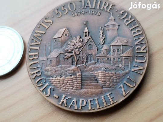 1478-1978 Nürnbergi Kápolna 550 éves fennállása bronz érem