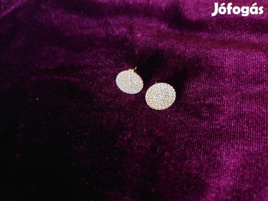 14K arany fülbevaló 0,69 ct gyémánttal