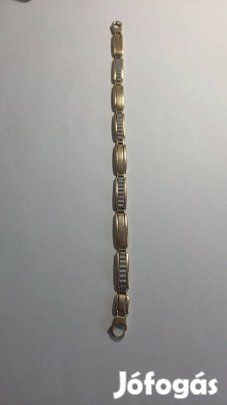 14K bicolor férfi arany karkötő