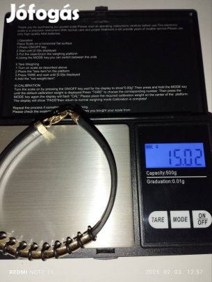 14 K-os 20 cm 7,7 g-os Karkötő 06302968635