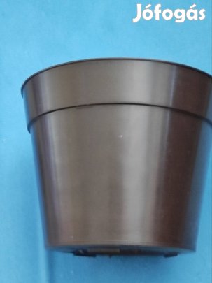 14 cm-es műanyag virágcserép alátéttel új, 200 db