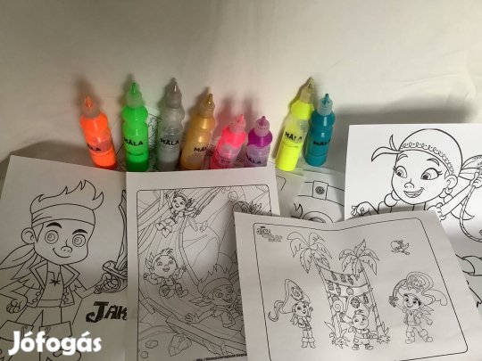 14 db kifestő lap festékkel együtt játék , kreativ csomag