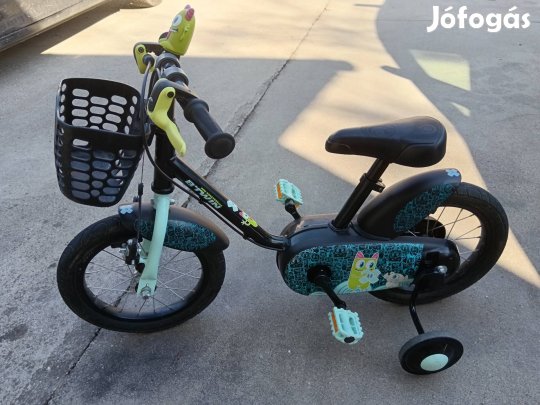 14-es btwin fiú kerékpár kosárral 