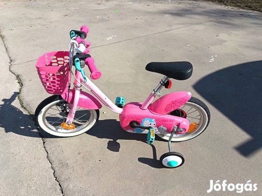 14-es btwin lány kerékpár kosárral 