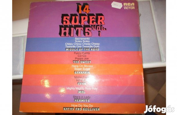 14 super hits (rock) bakelit hanglemez eladó