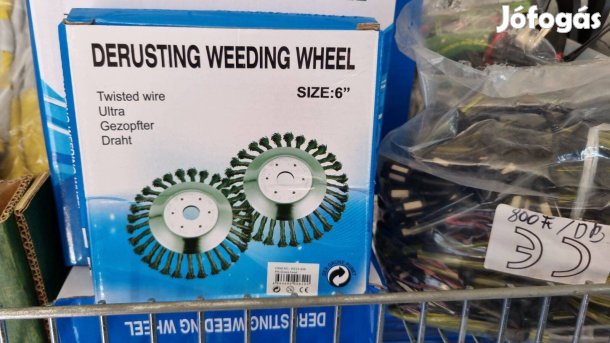 14cm-es drótkorongos gyomeltávolító és térkő tisztító fej fűkaszához
