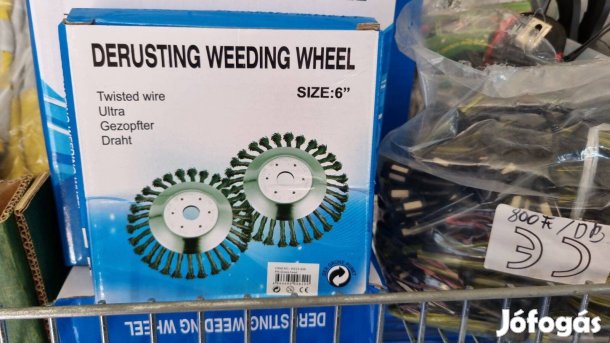 14cm-es drótkorongos gyomeltávolító és térkő tisztító fej fűkaszához