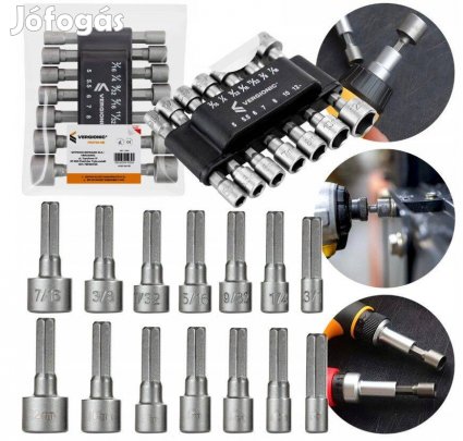 14db-os hatszögletű dugókulcs csavarbehajtó szett