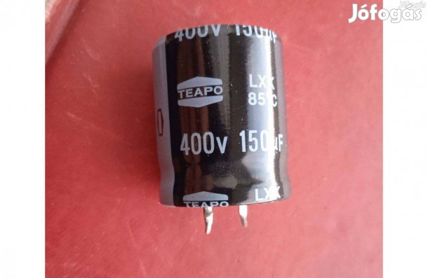 150 uf , 400 V DC kondenzátor , Teapo , 30 x 24 mm