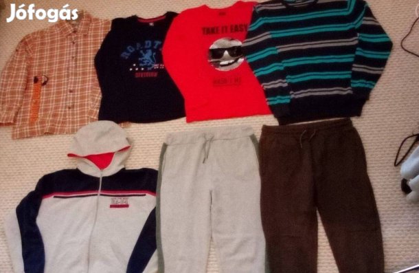 152 158 Fiú téli tavaszi pulcsi póló nadrág szabadidő alsó csomagban
