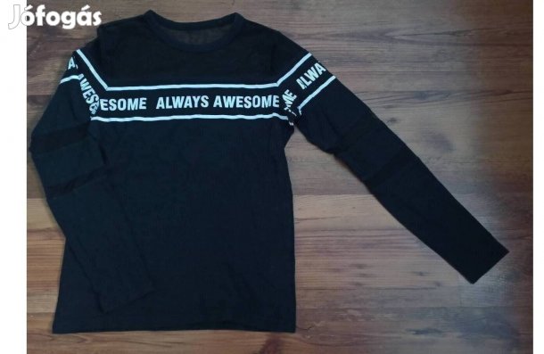 158-164 Reserved fekete lány hosszú ujjú felső