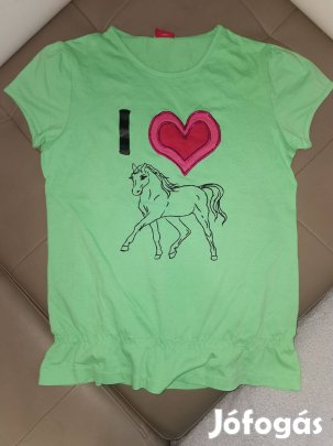 158/164 lecímkézett lovas póló