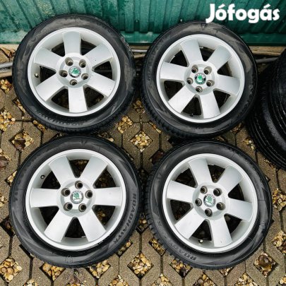 15" 5x100 6J ET43 Skoda, VW, Seat alufelni eladó! Gumival is