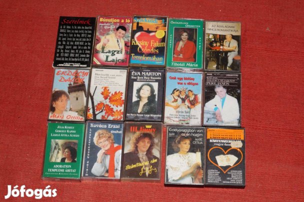 15 db mulatós jellegű magnó kazetta egyben olcsón csak 2990.-