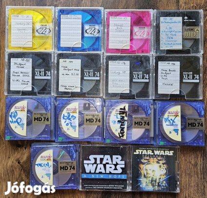 15 db zenei Minidisc lemez