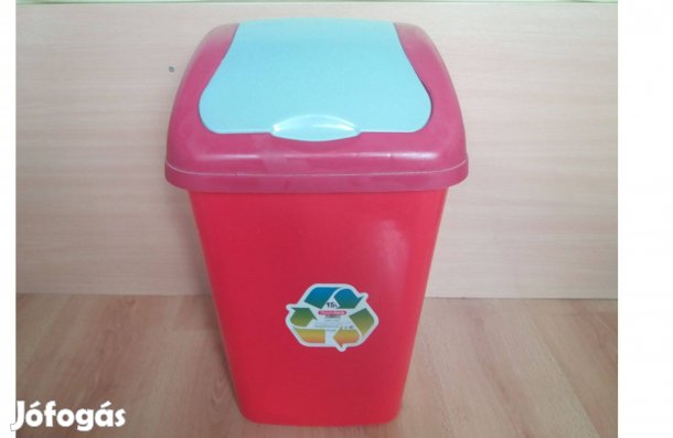 15 literes műanyag szemetes konyhai kuka billenő tetővel