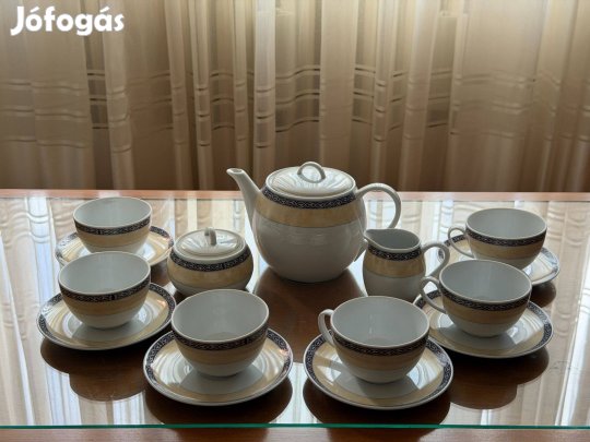 15 részes Alföldi porcelán teás kávés készlet - klasszikus görög mintá