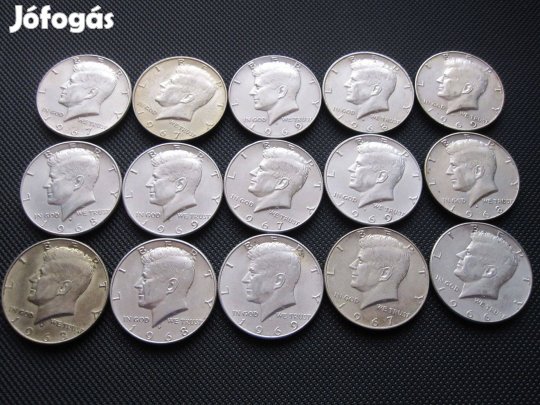 15db Ezüst USA 1/2 Dollár