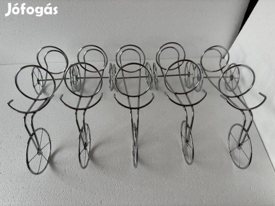 15db fém krómozott bortartó egyben eladó