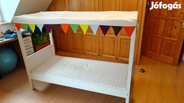 160*70-es fehér gyerek ágy jó állapotban