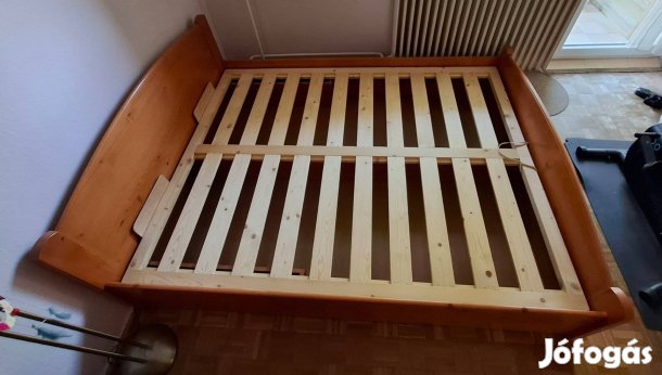 160x200-as ágyneműtartós fenyő ágykeret