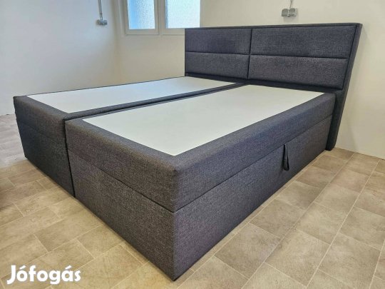 160x200 cm-es ágyneműtartós boxspringágy