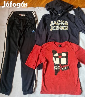 164es Adidas nadrág, Jack & Jones és raw pulcsik, alig használtan