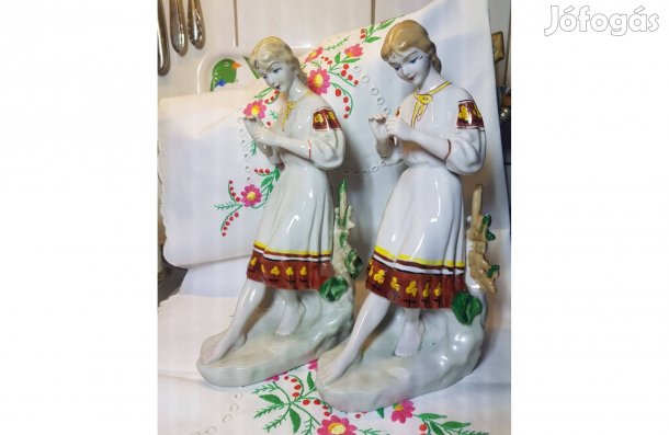 16.000.- egyben! Kézzel festett, Zhk Polonne jelzett orosz porcelán!