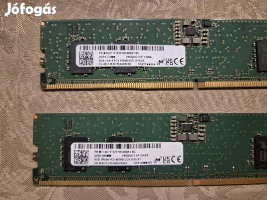 16 Gb Micron Udimm asztali DDR5 MTC4C10163S1UC48BA1
