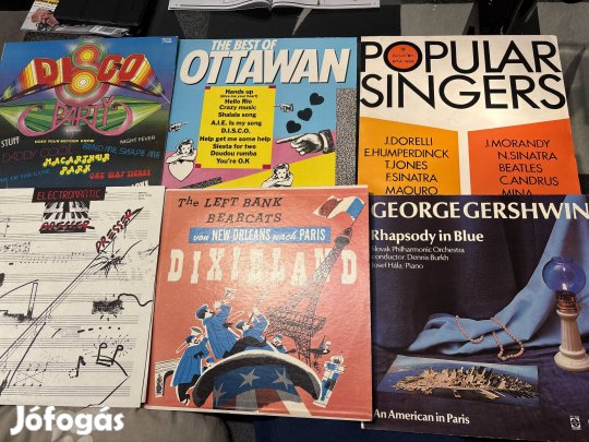 16 Magyar és nemzetközi bakelit lemez