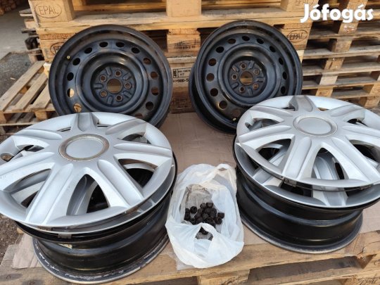 16" lemezfelni Toyota avensishez 2004 dísztárcsával kerékanyákkal