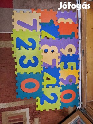 16 darab számos szivacs kirakó puzzle, habtapi