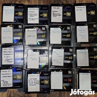 16 db Sony Minidisc lemez zenei gyűjtemény