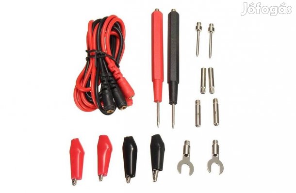 16 db-os Multiméter Mérőzsinór szett készlet műszerzsinór 92cm vezeték