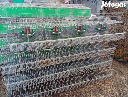 16 férőhelyes kisállatketrec nyúlketrec saválló acél 