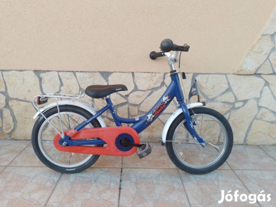 16-os Puky Sharky aluvázas gyerek kerékpár bicikli.