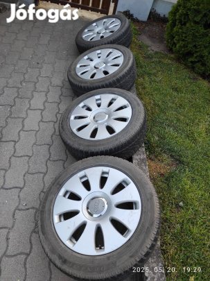 16-os gyári Audi alufelni Dunlop téligumival 205/55 R 16