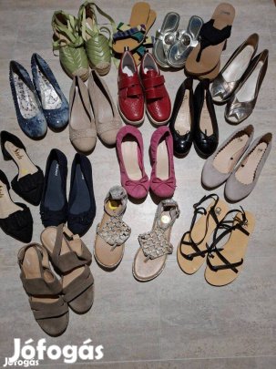 16 pár új es ujszeru tavaszi noi cipő csomag