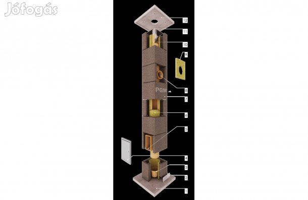 16cm/6m Kéményrendszer egy kürtős, hőszigetelt, címére szállítva:256 9