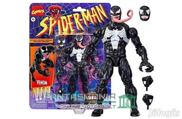 16cm Marvel Legends figura 1990s Animated Venom klasszikus fekete