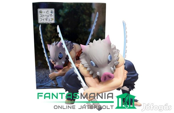 16cm méretarányos gugolva 11cm magas Demon Slayer figura Yaiba Inosuke