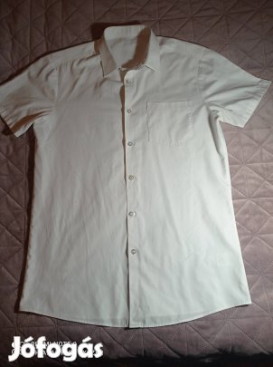 170/176 méretű újszerű fehér rövid ujjú ing  
