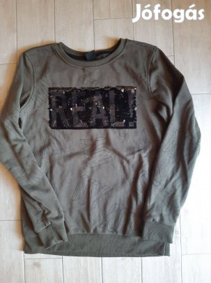 170-176-os fiú katonazöld pulóver