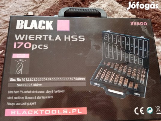 170 db os fúró készlet Titán nitrid bevonatos 
