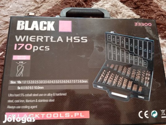 170 db os fúró készlet Titán nitrid bevonatos