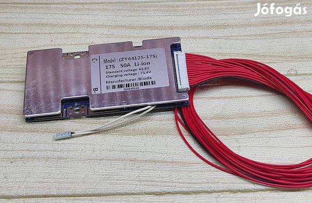 17S 50A 62V BMS áramkör túlmelegedés védővel ballanszeres Li-ion akku