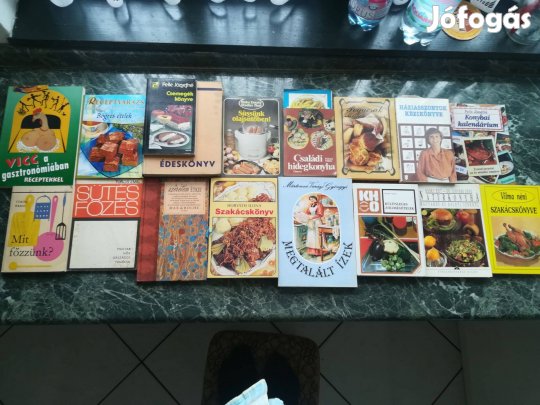 17 db szakácskönyv eladó