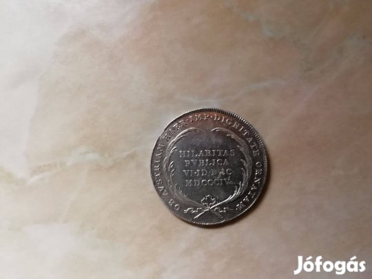1804-es ezüst történelmi érem I. Ferenc Császárrá koronázásán