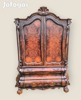 180 cm széles barokk-chippendale tálaló,szekrény